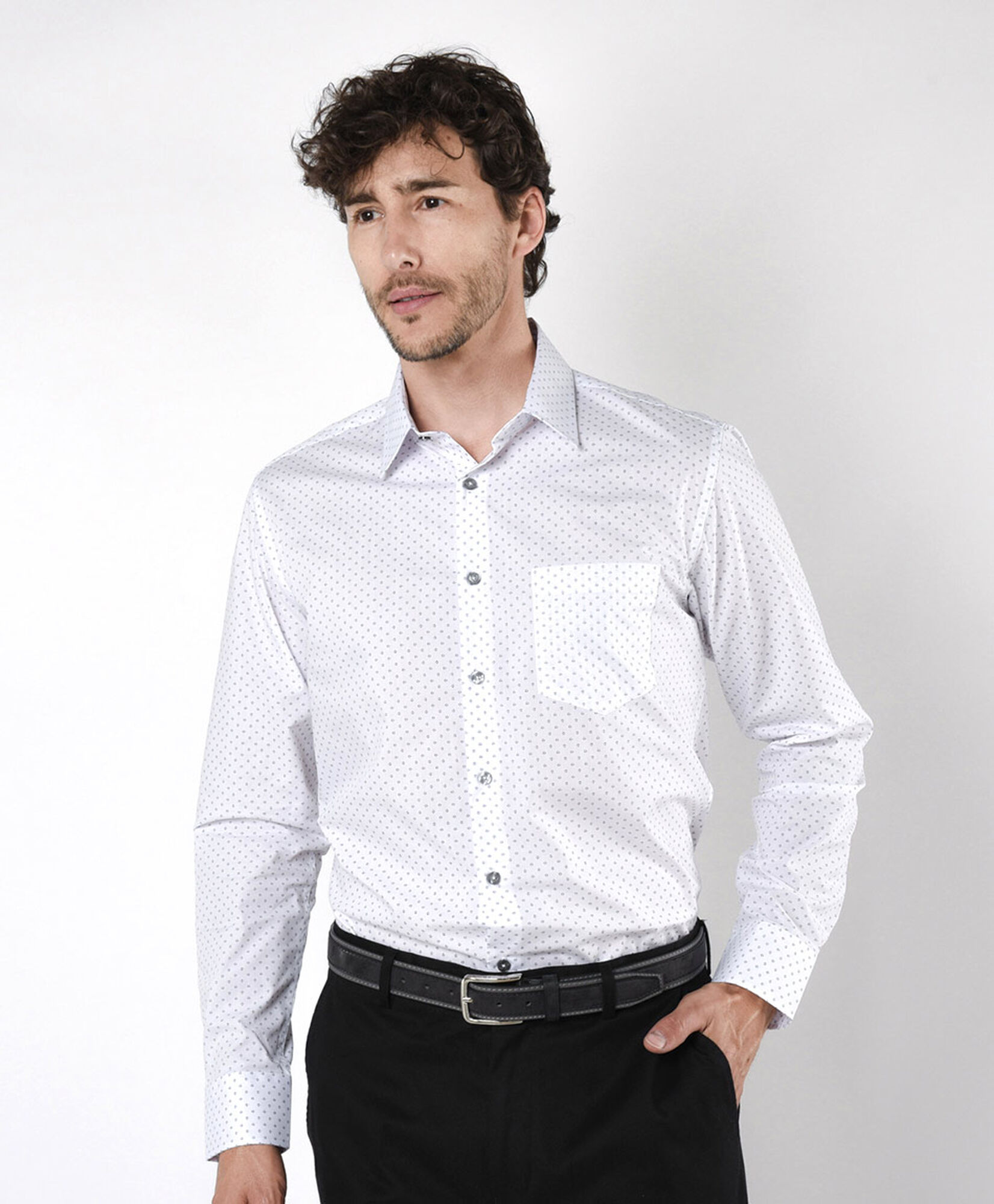 Camisa hombre círculos blanca Camisa hombre círculos blanca