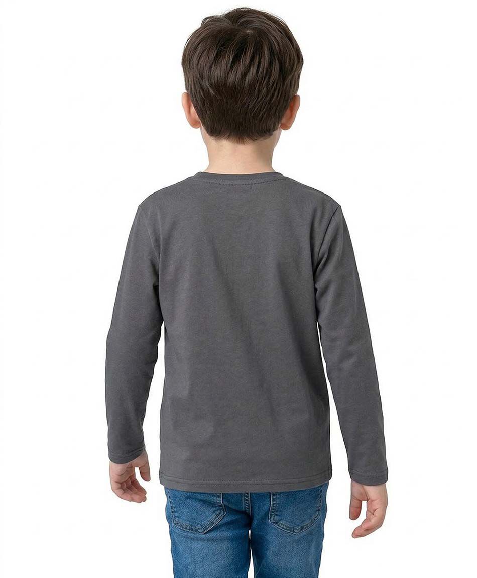 Polera ni&ntilde;o b&aacute;sica manga larga