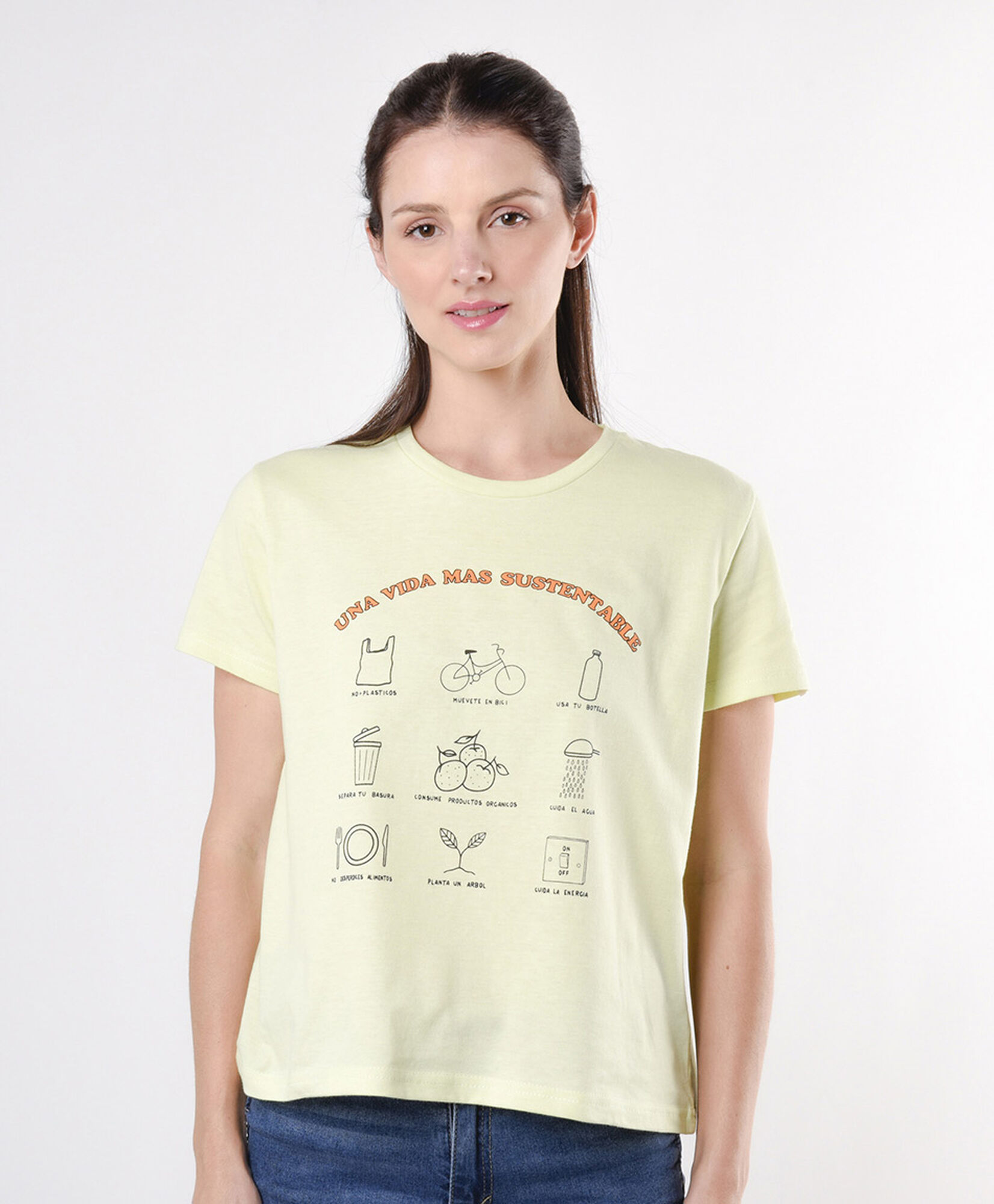 Polera mujer estampado sustentable Polera mujer estampado sustentable