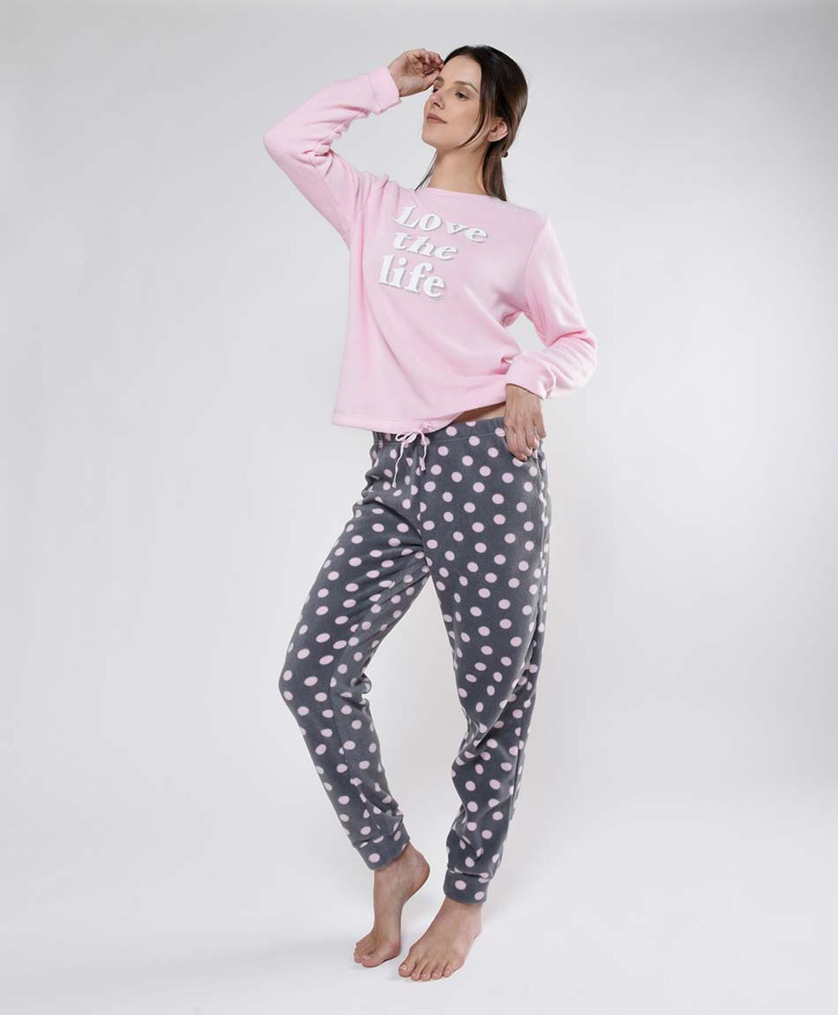 Pijama mujer polar puntos 2 piezas Pijama mujer polar puntos 2 piezas