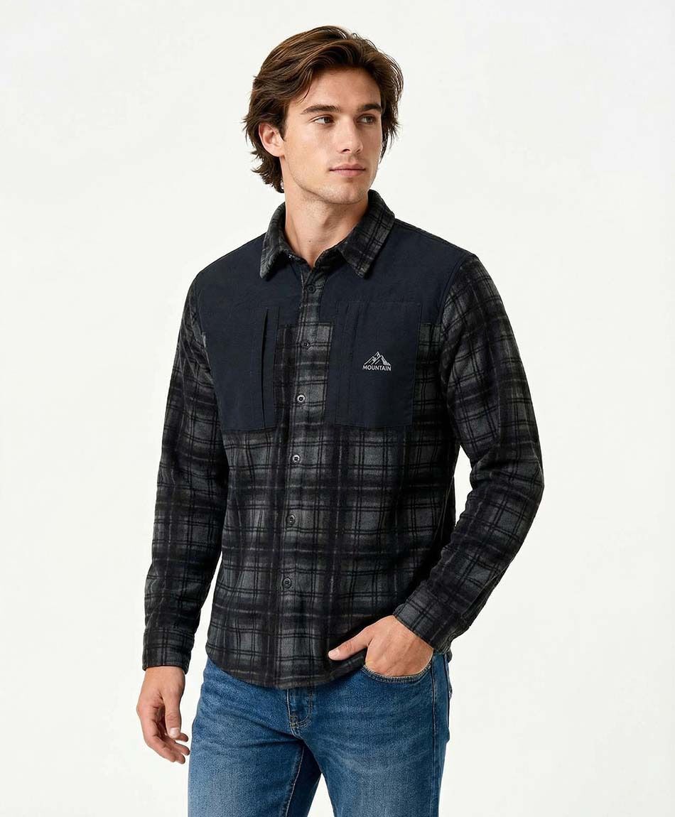 Chaqueta hombre polar escoc&eacute;s