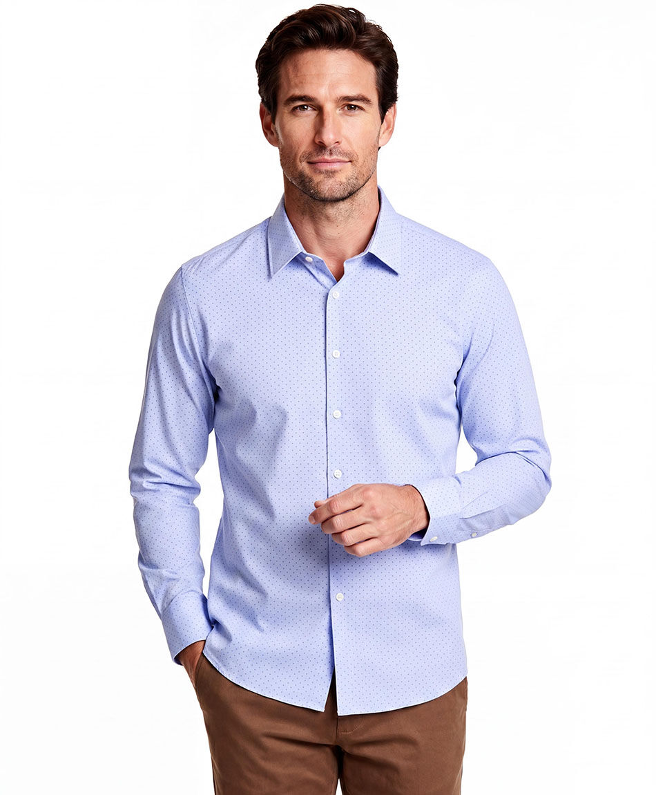 Camisa hombre dise&ntilde;o formal celeste