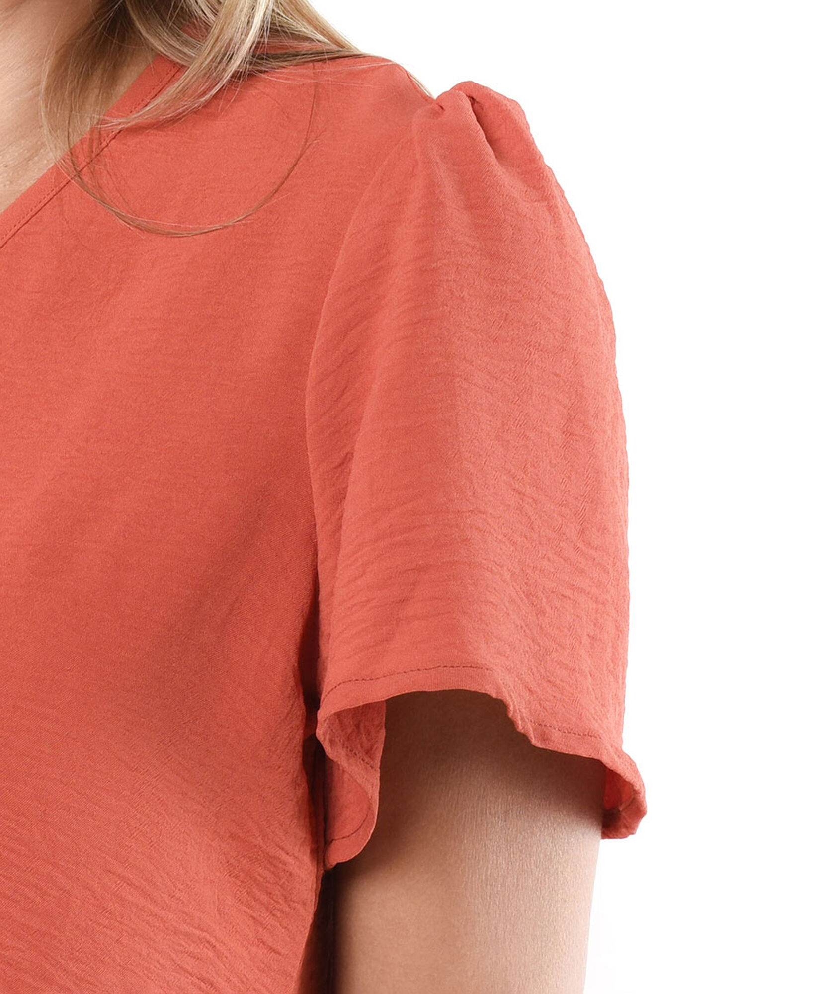 Blusa mujer manga vuelo color Blusa mujer manga vuelo color
