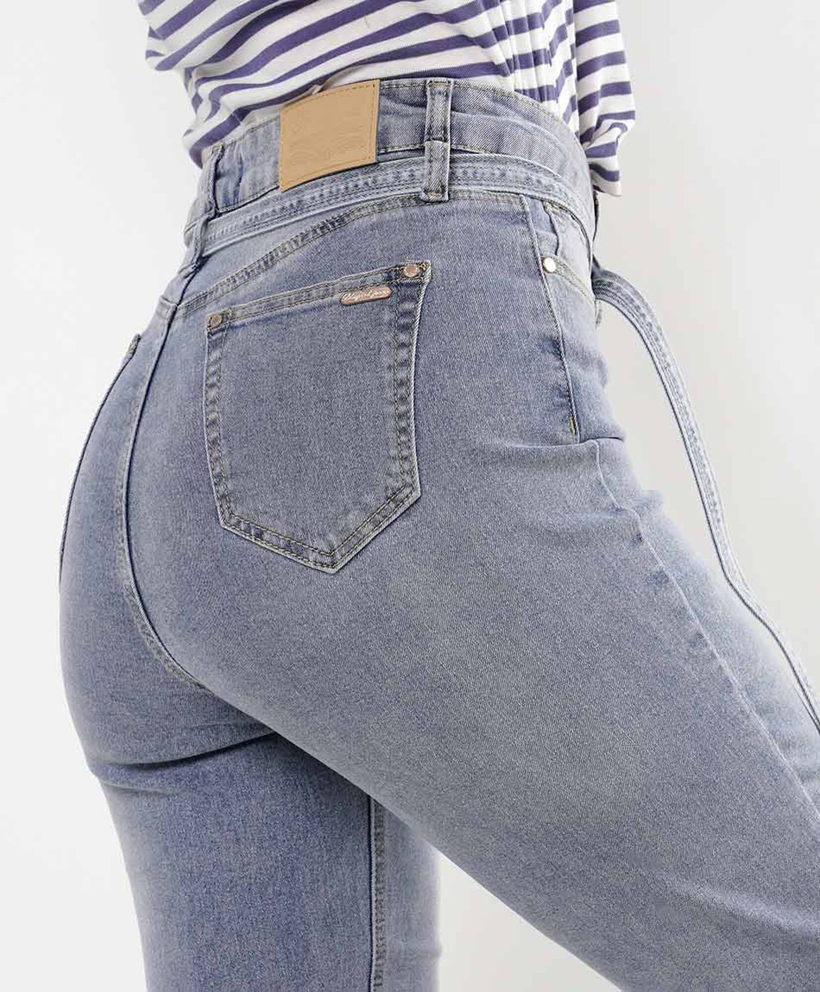 Jeans mujer desgaste cinturón skinny fit Jeans mujer desgaste cinturón skinny fit