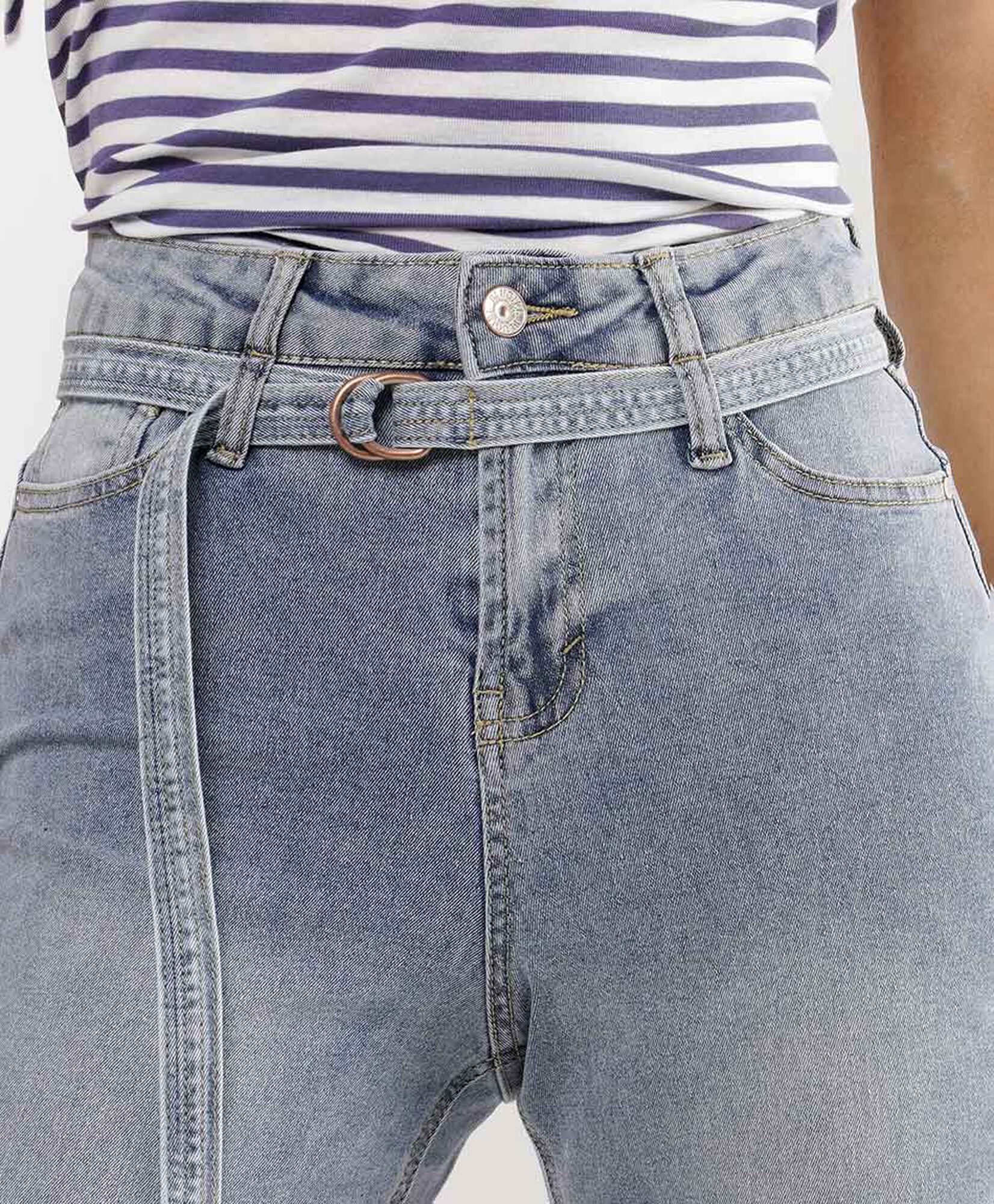 Jeans mujer desgaste cinturón skinny fit Jeans mujer desgaste cinturón skinny fit
