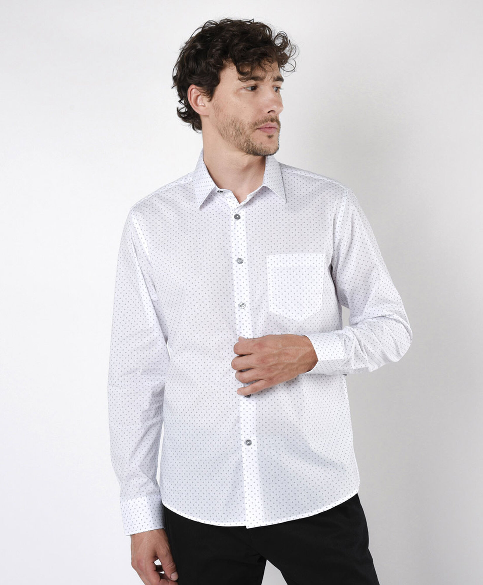 Camisa hombre círculos blanca Camisa hombre círculos blanca