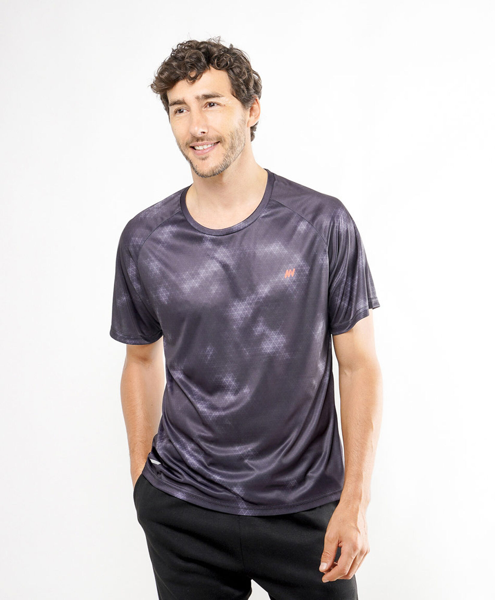 Polera deportiva hombre print mix Polera deportiva hombre print mix