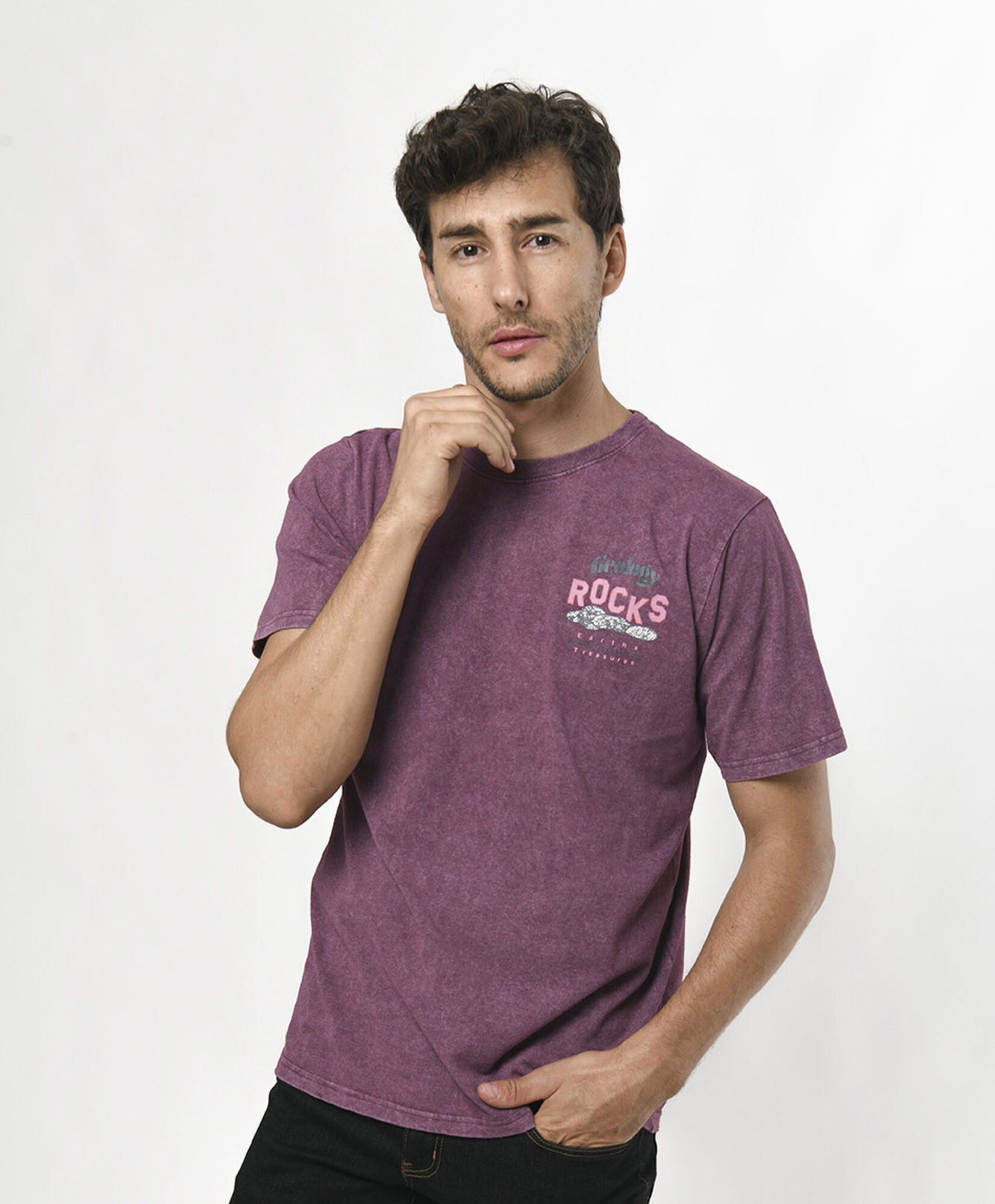 Polera hombre estampado geología Polera hombre estampado geología
