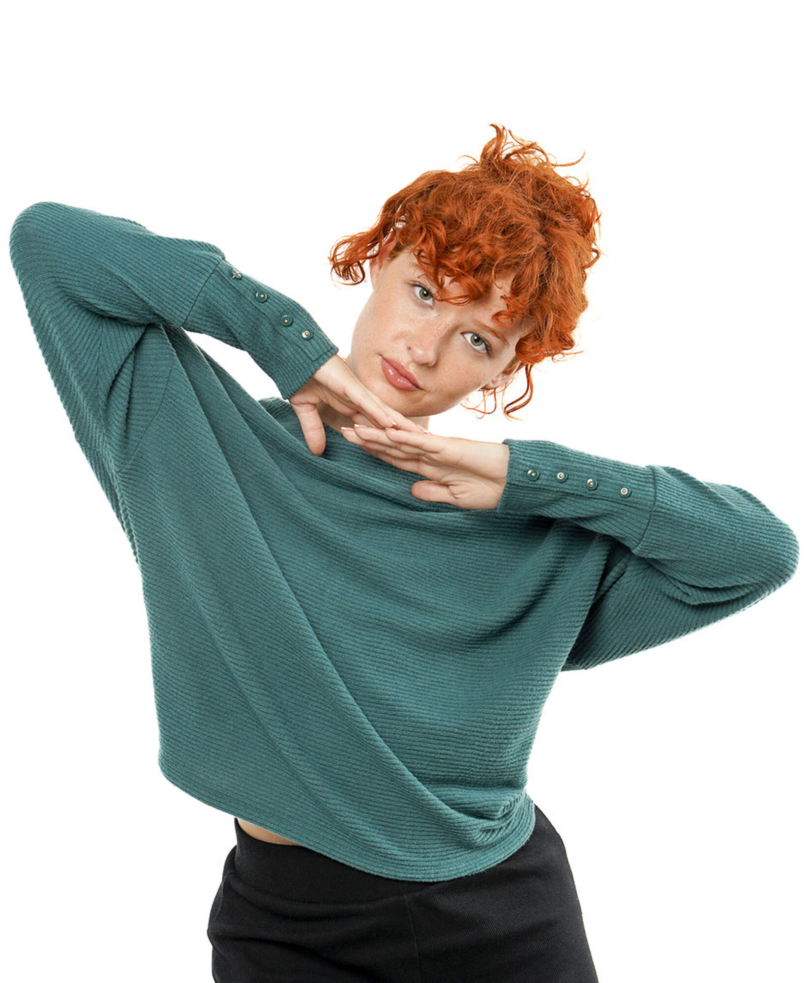 Sweater mujer manga botones Sweater mujer manga botones