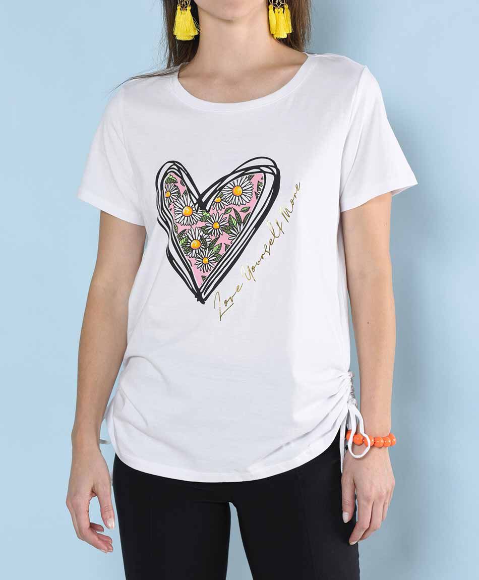 Polera manga corta cuello redondo