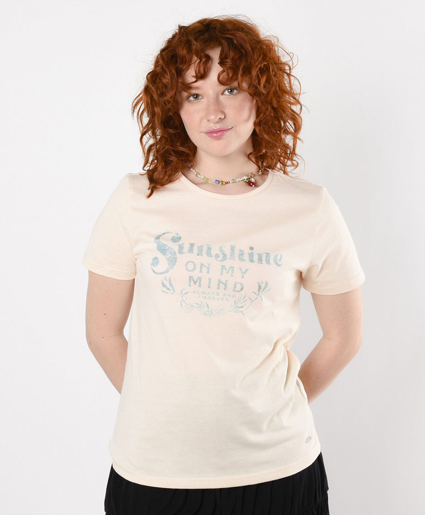 Polera mujer estampado sunshine brillos Polera mujer estampado sunshine brillos