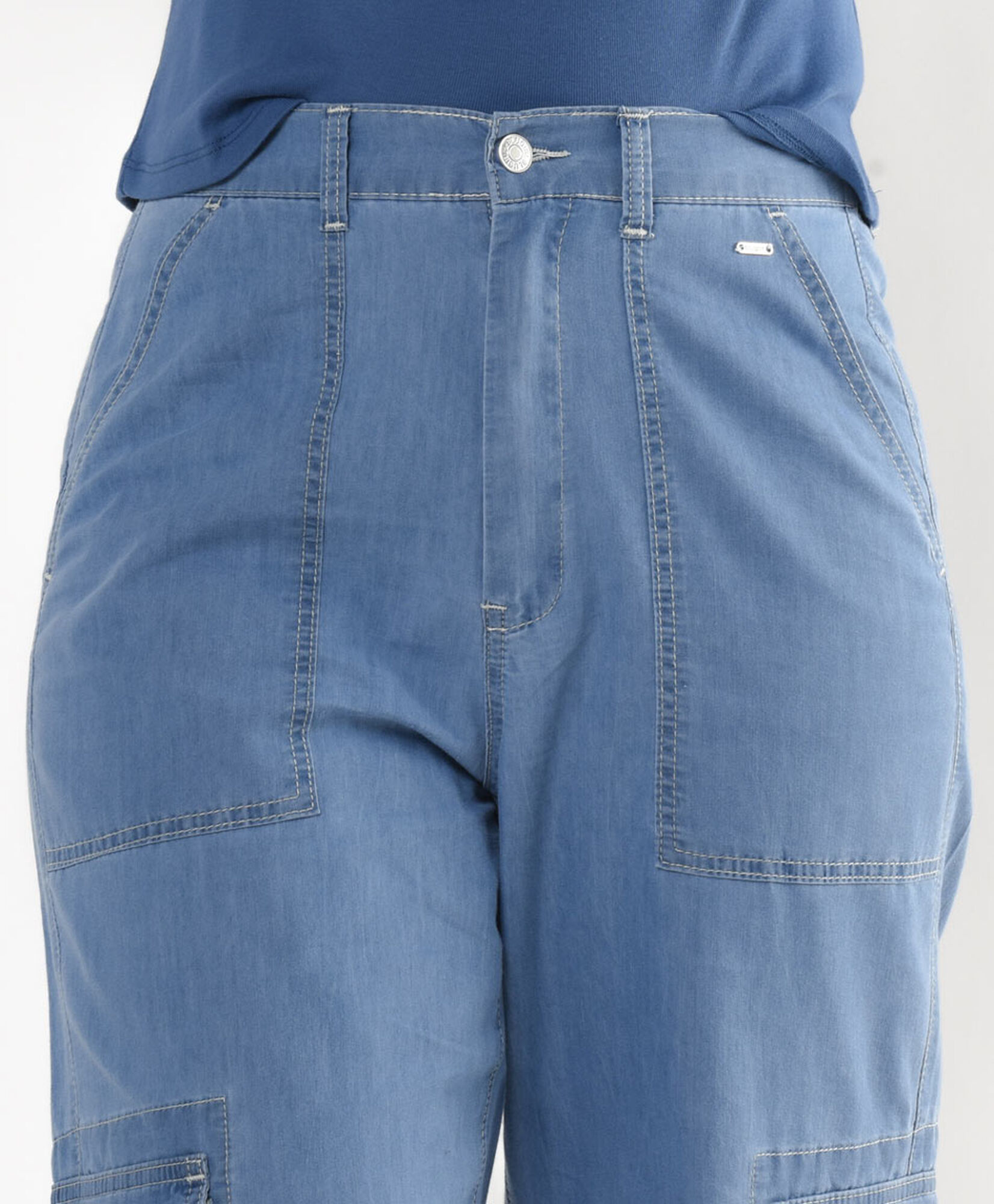 Pantalón mujer denim cargo Pantalón mujer denim cargo
