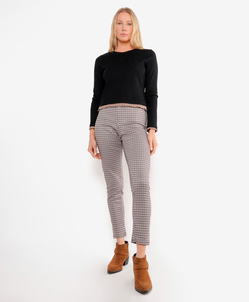 Leggins mujer cuadrill&eacute; forrada