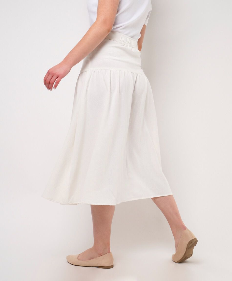 Falda mujer acampanada con botones