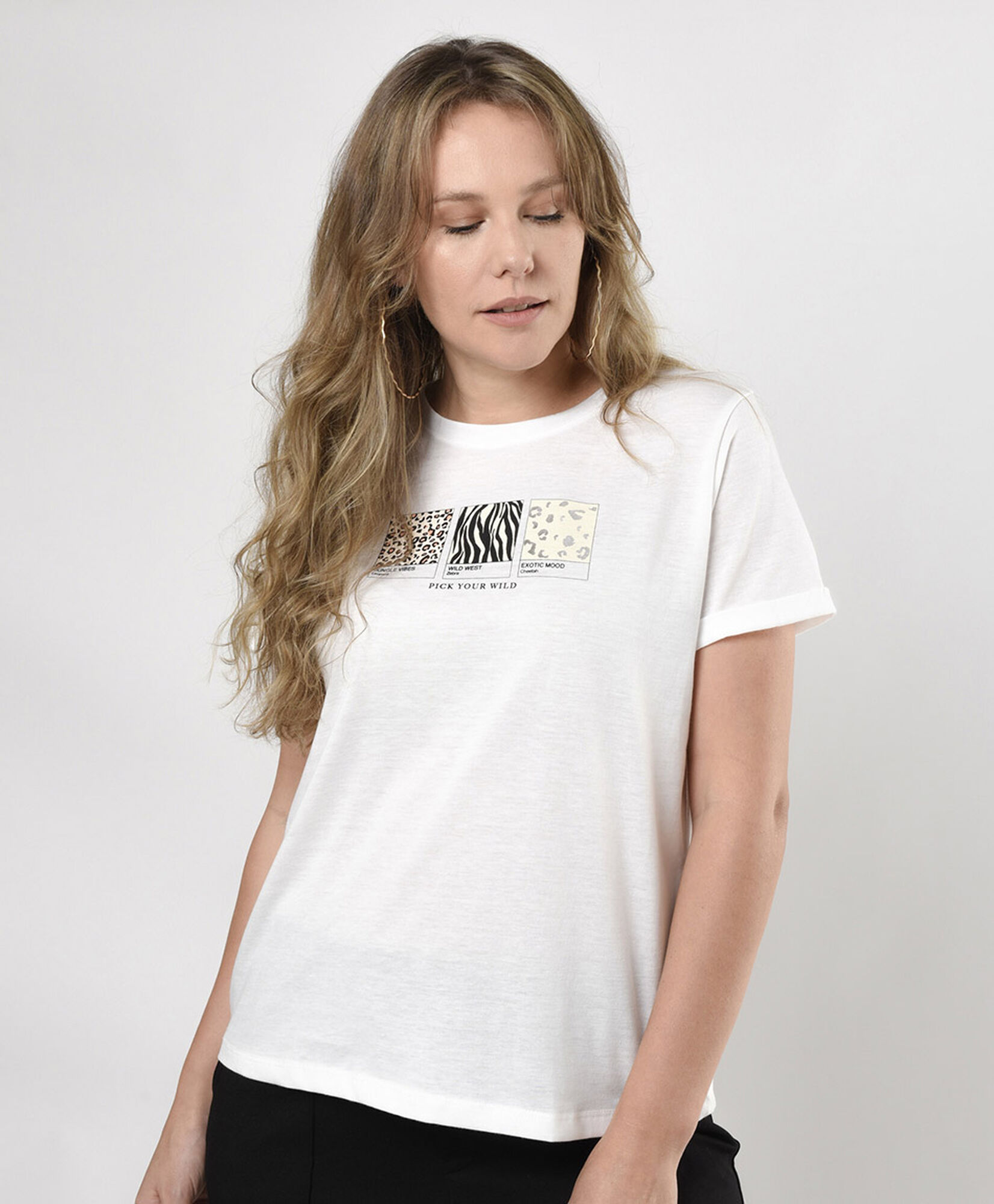 Polera mujer trilogía animal print Polera mujer trilogía animal print