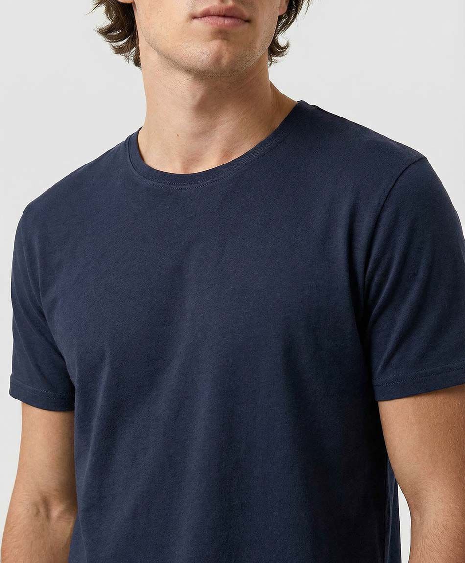 Polera hombre lisa manga corta