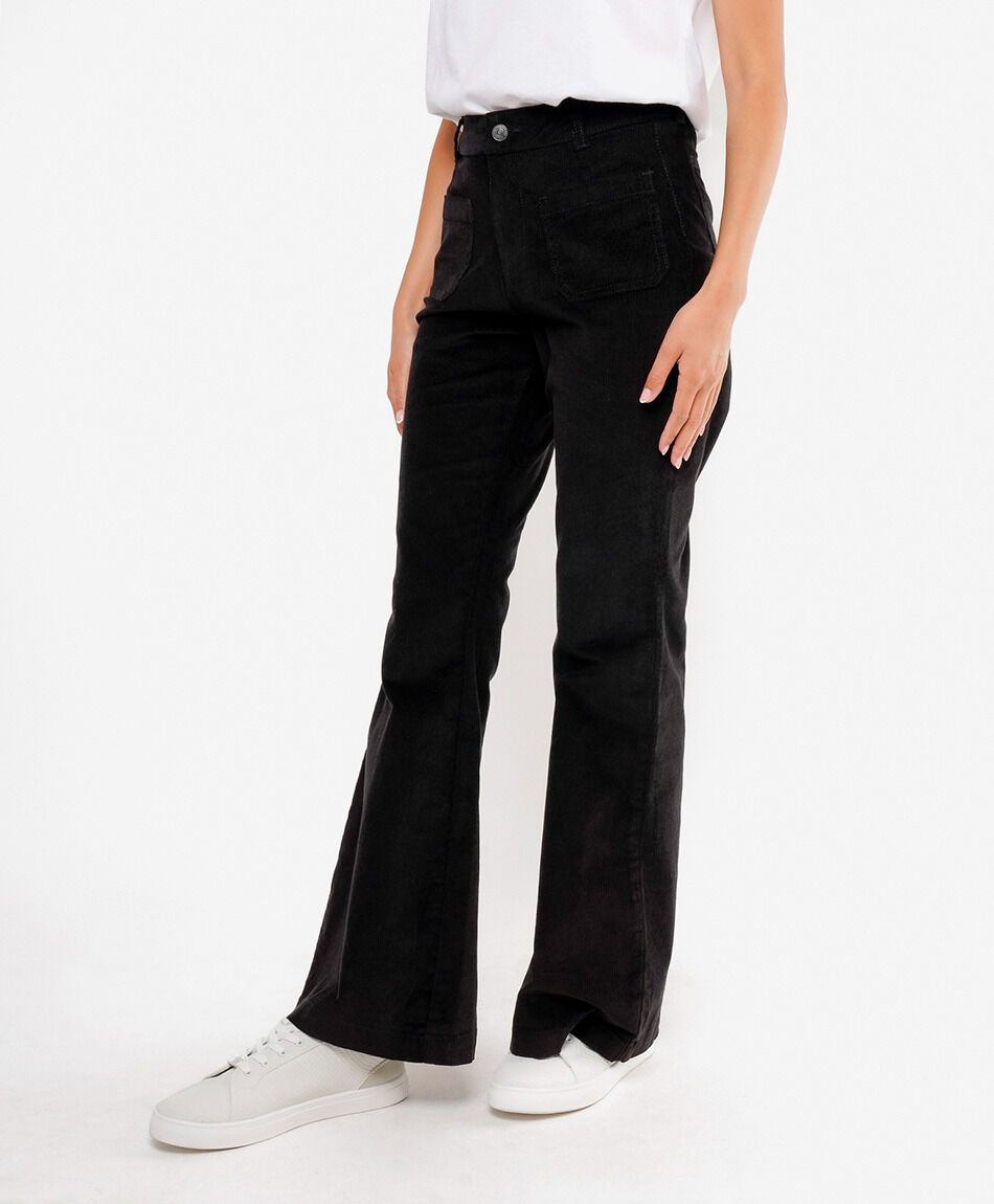 Pantal&oacute;n mujer corderoy flare