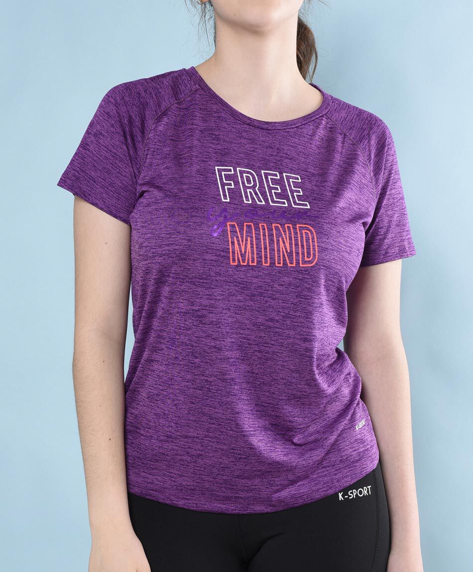 Polera deportiva manga corta cuello redondo