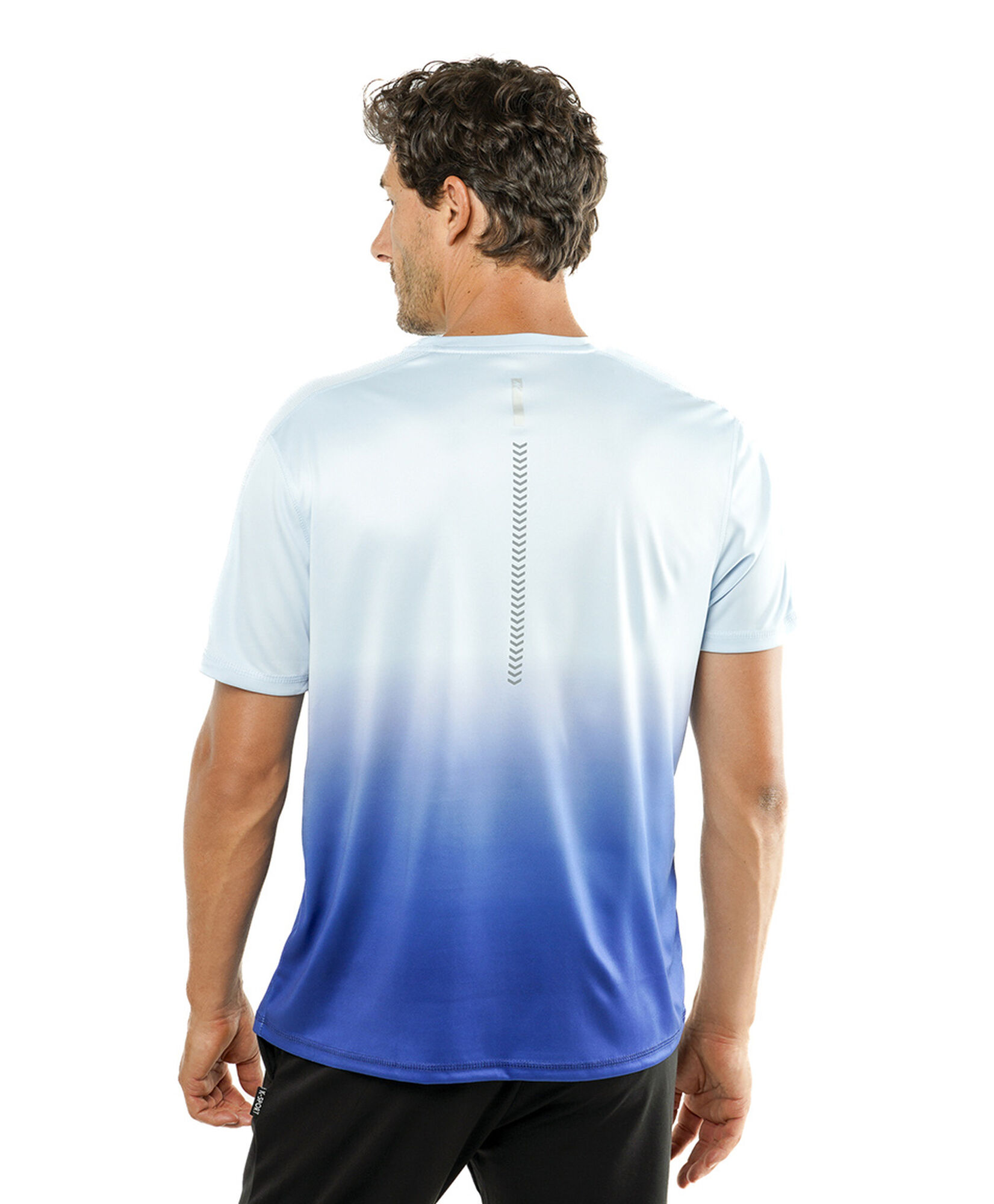 Polera deportiva hombre azul degradé Polera deportiva hombre azul degradé