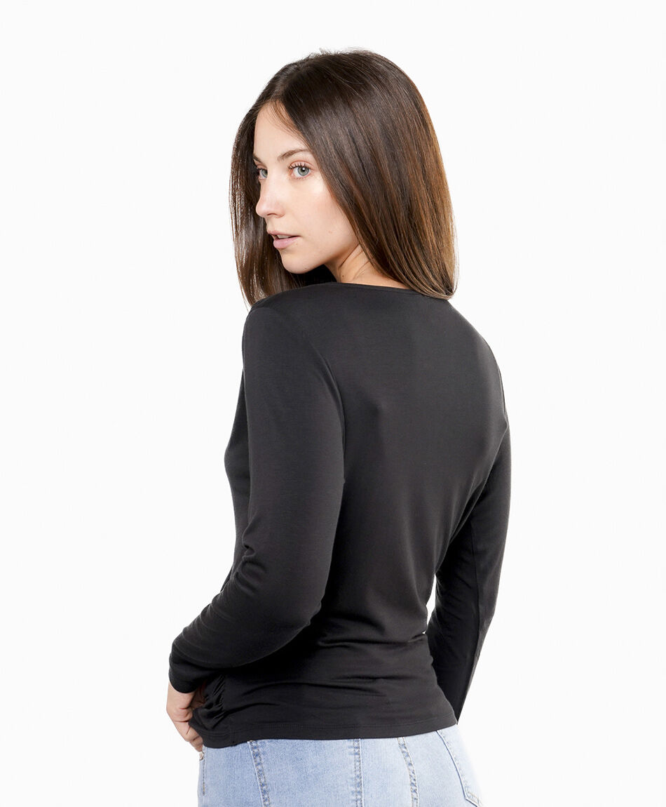 Polera mujer cruzada doble