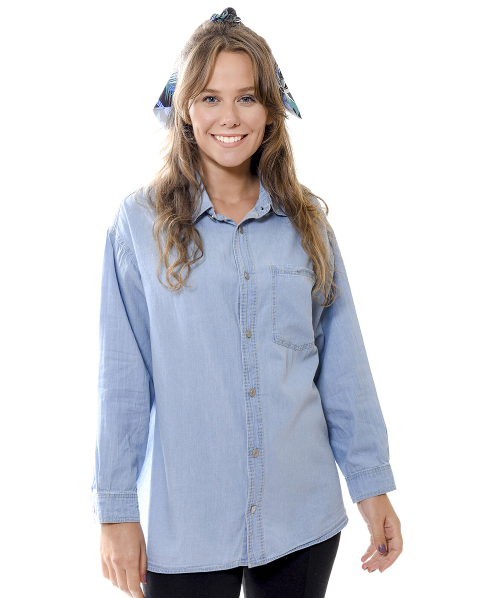 Blusa denim broches Blusa denim broches