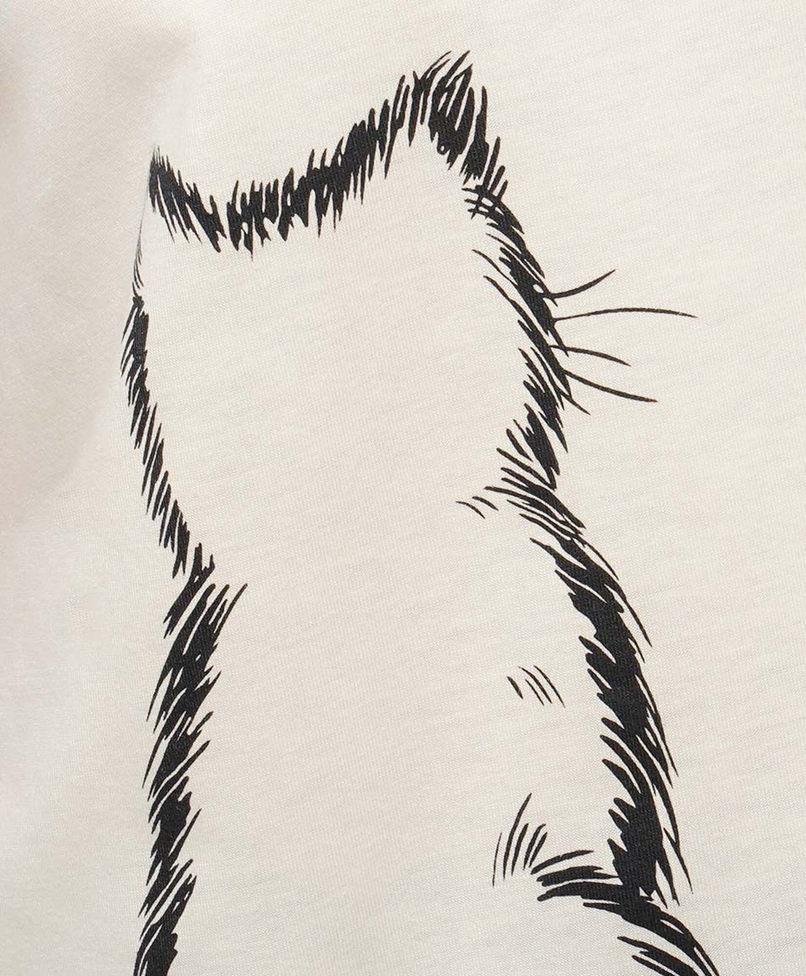 Polera mujer luna gato Polera mujer luna gato