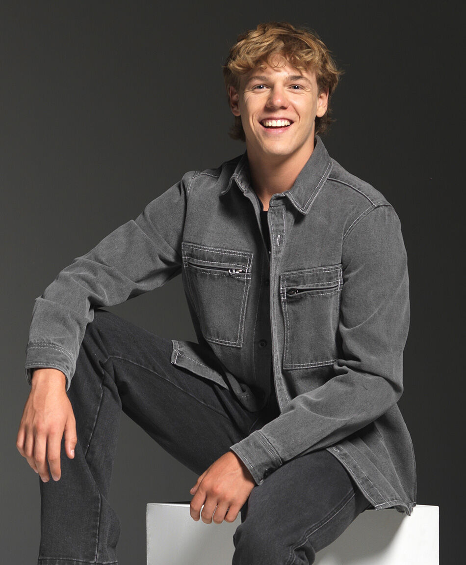 Chaqueta hombre denim bolsillos