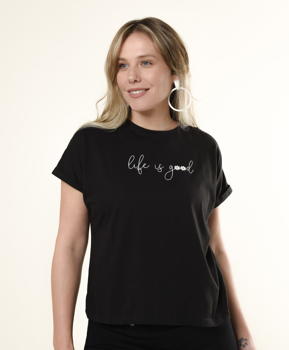 Polera mujer life is good