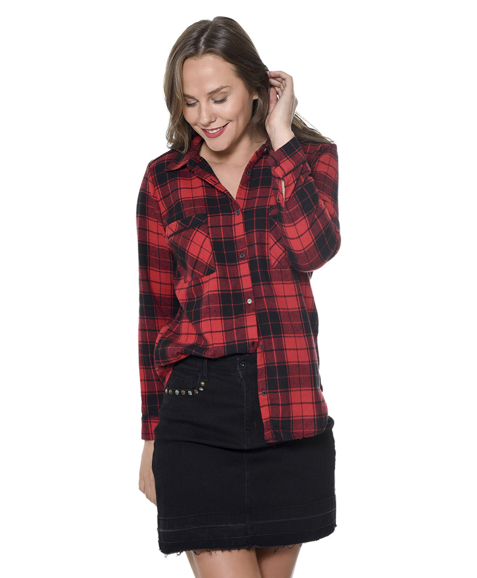 Blusa escoces bolsillos Blusa escoces bolsillos