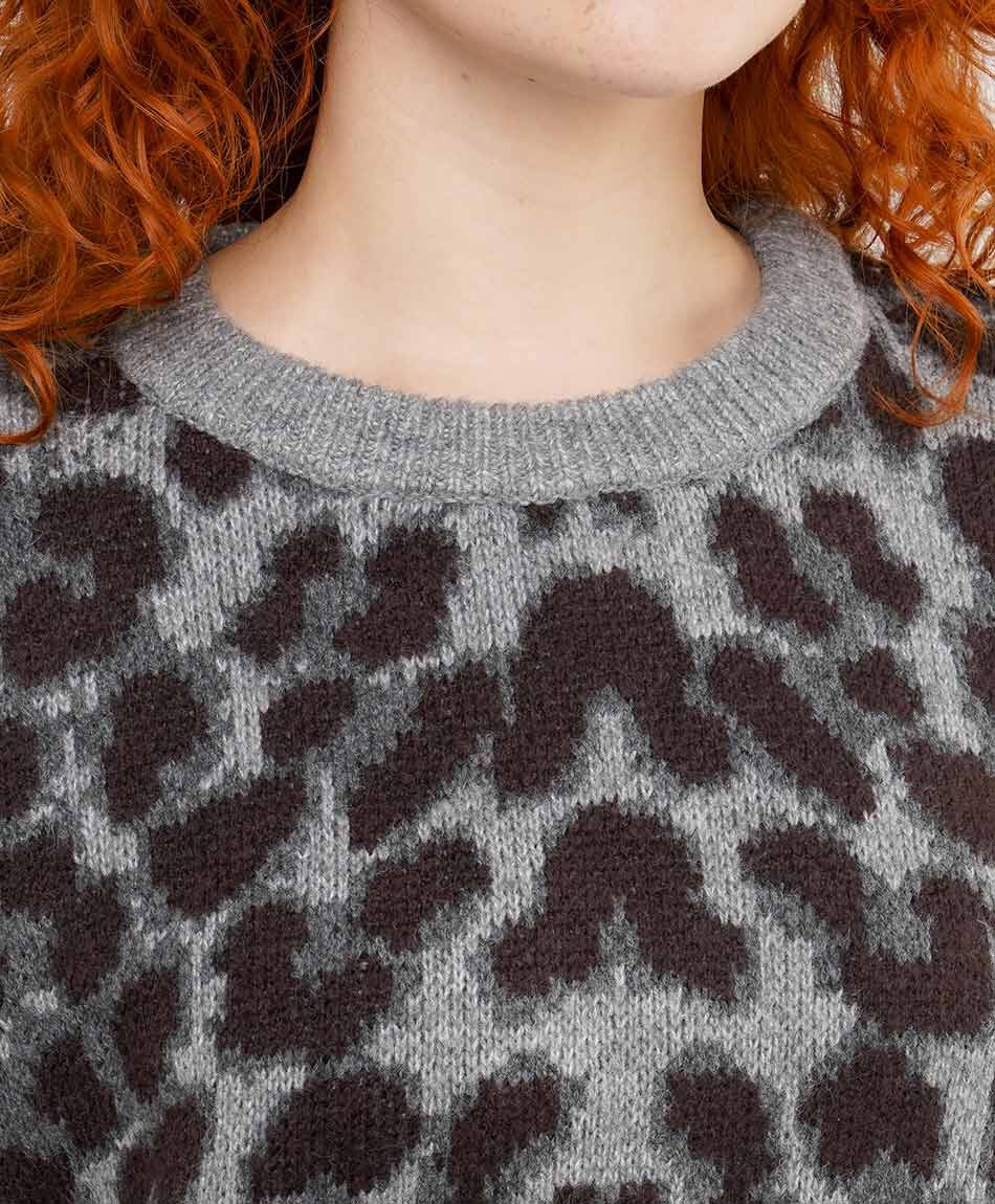 Sweater mujer tejido animal print