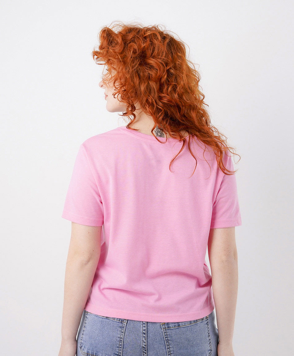 Polera mujer b&aacute;sica rosada