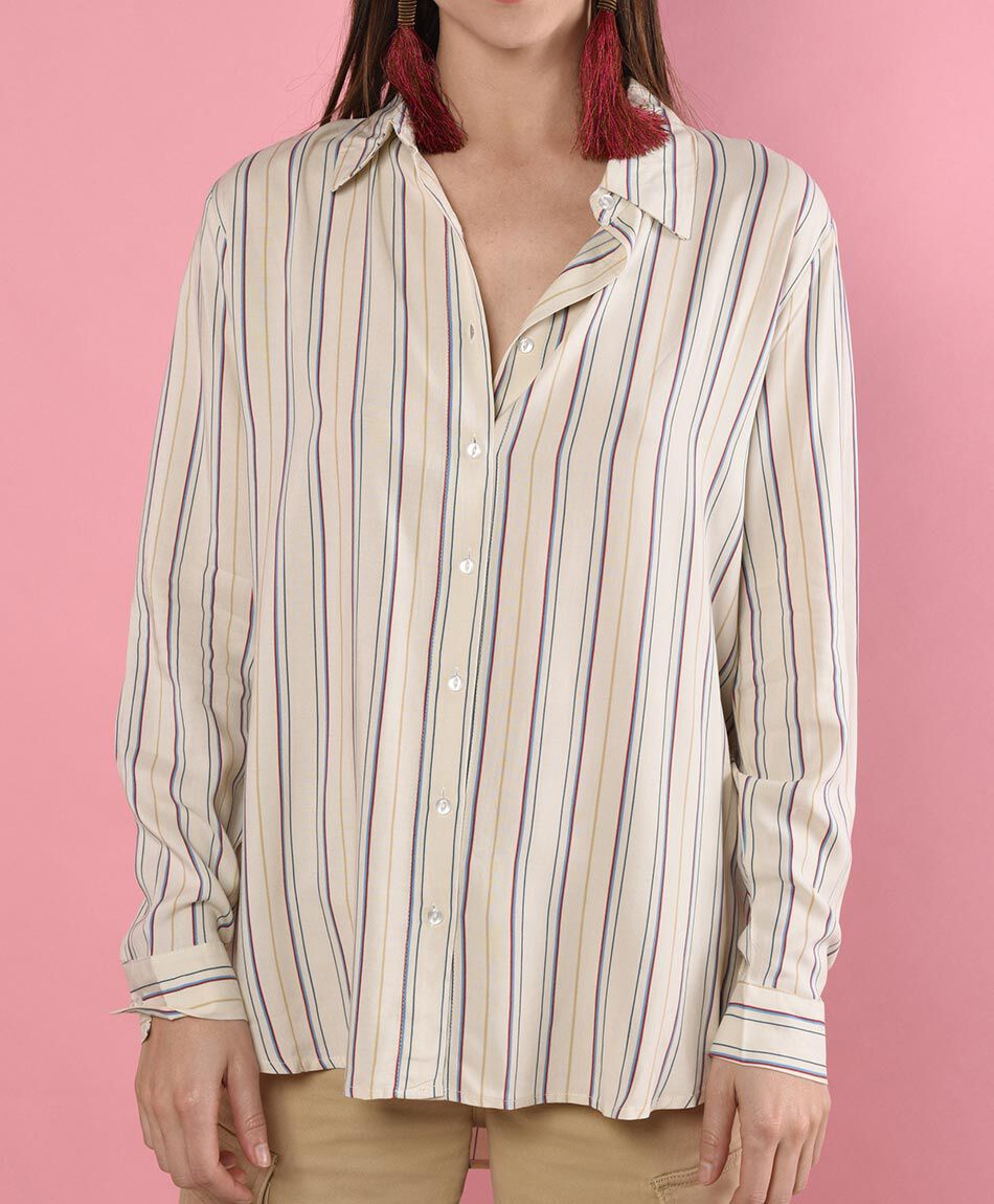 Blusa camisero oversize manga larga