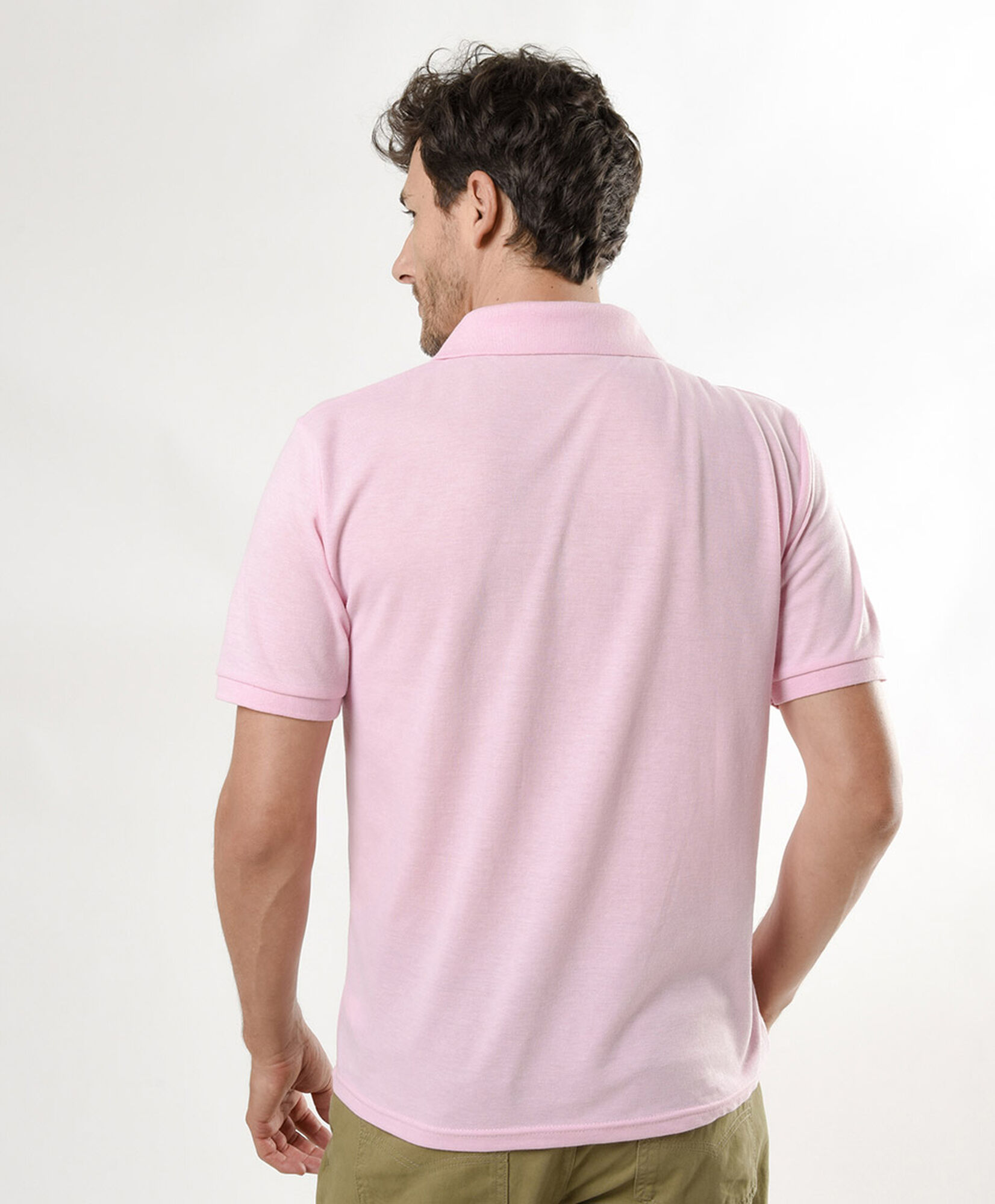 Polera hombre clásica texturizada cuello piqué Polera hombre clásica texturizada cuello piqué