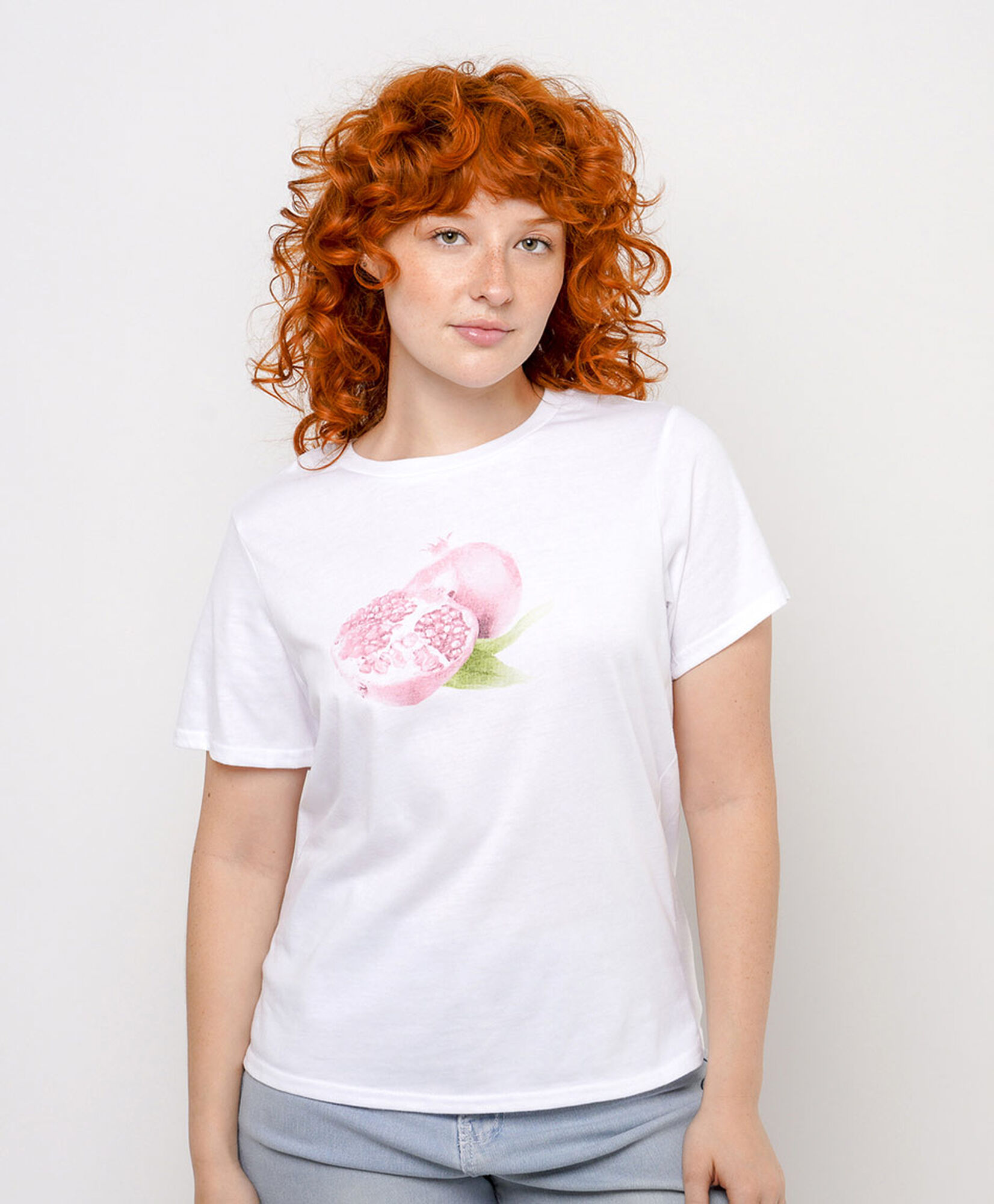 Polera mujer estampado granada Polera mujer estampado granada