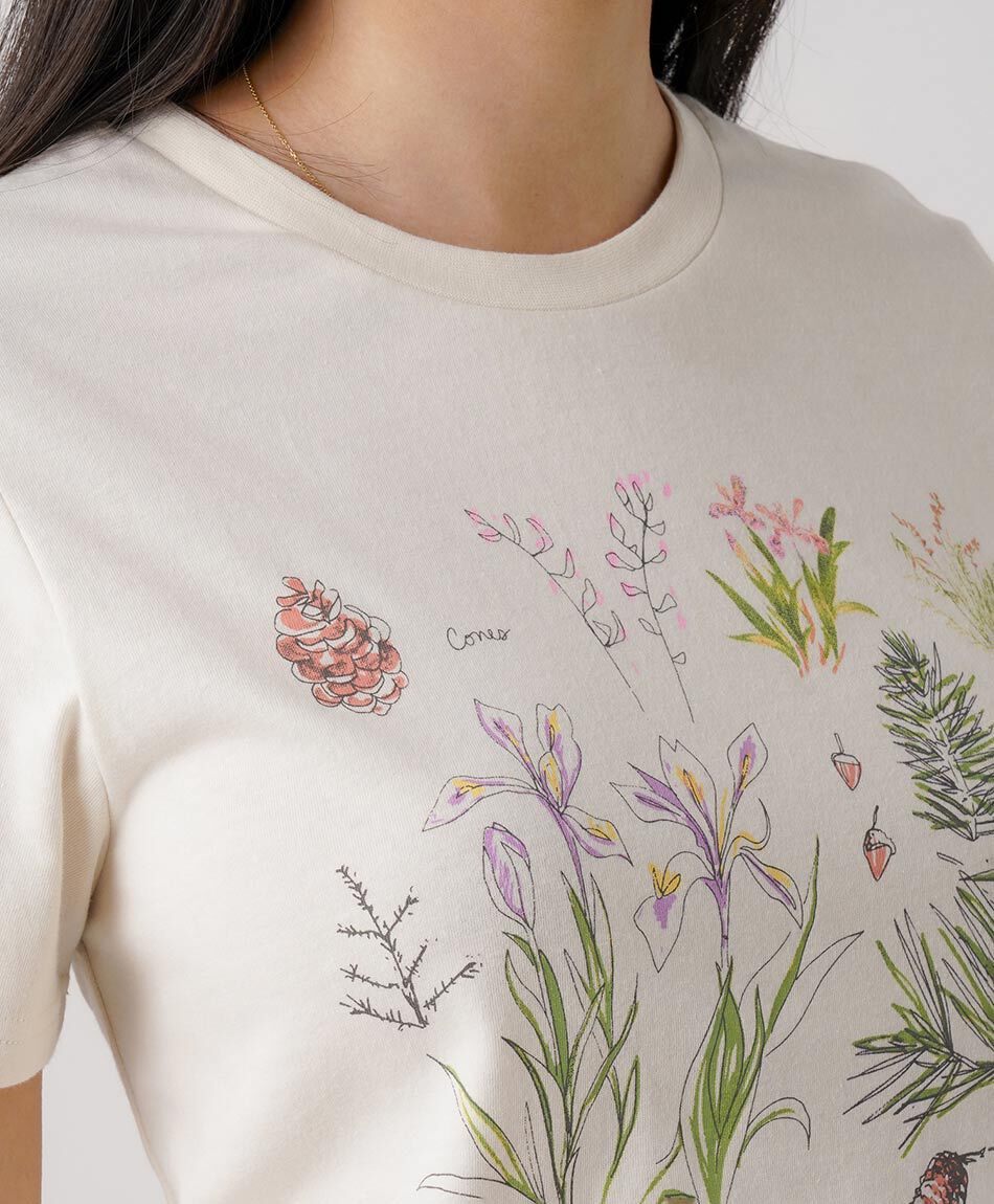 Polera mujer semillas y flores