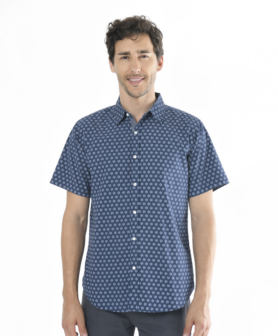 Camisa hombre mini flores