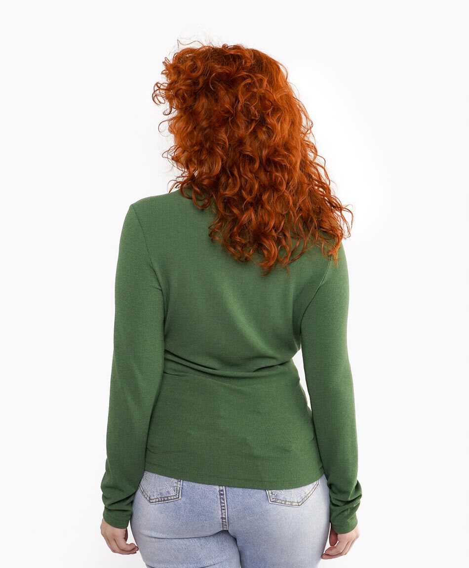 Polera mujer estampado flor triple