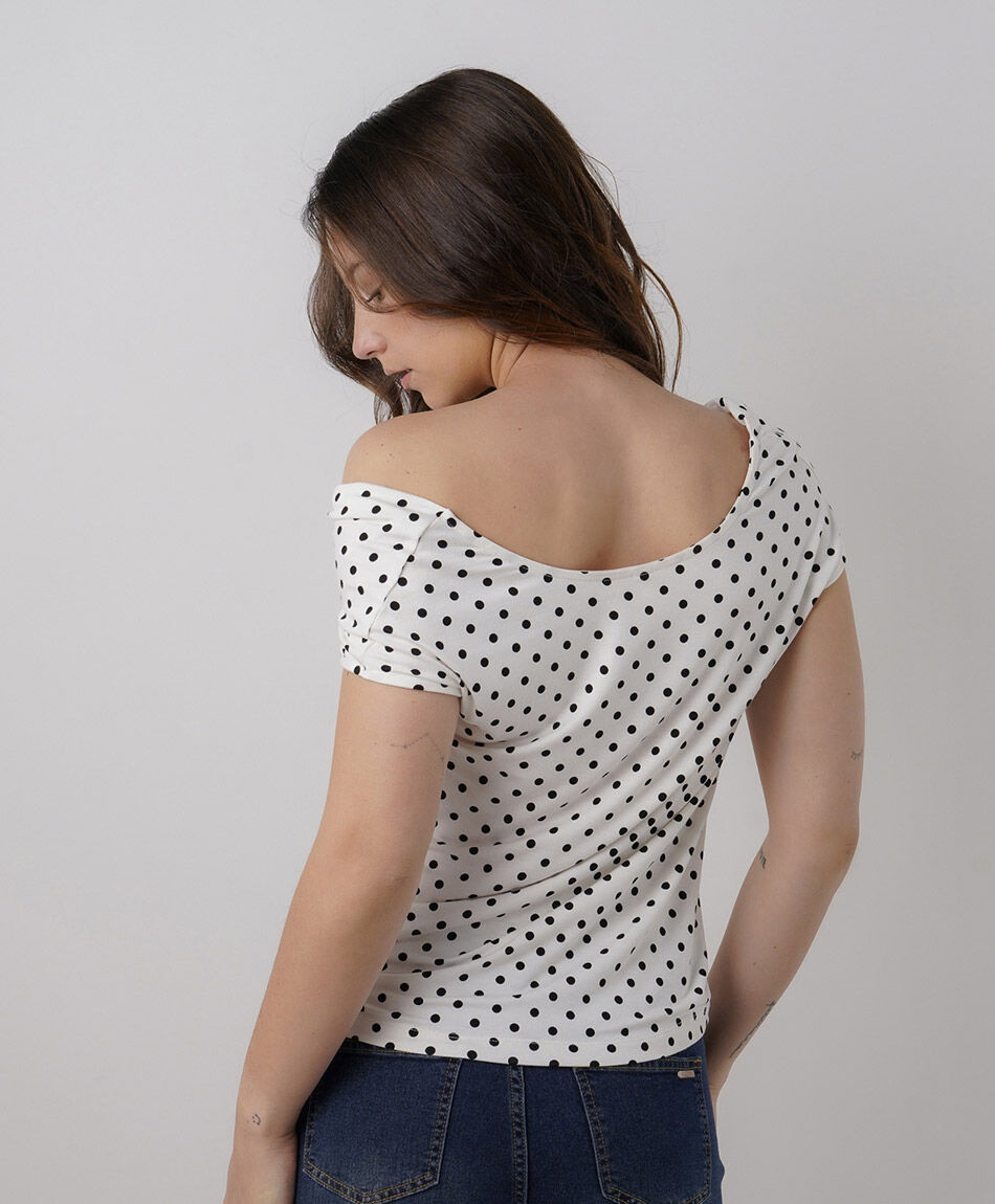 Polera mujer lunares