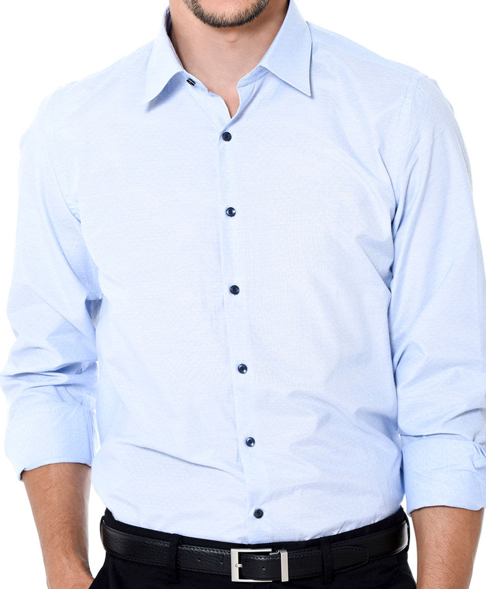 Camisa manga larga dobby