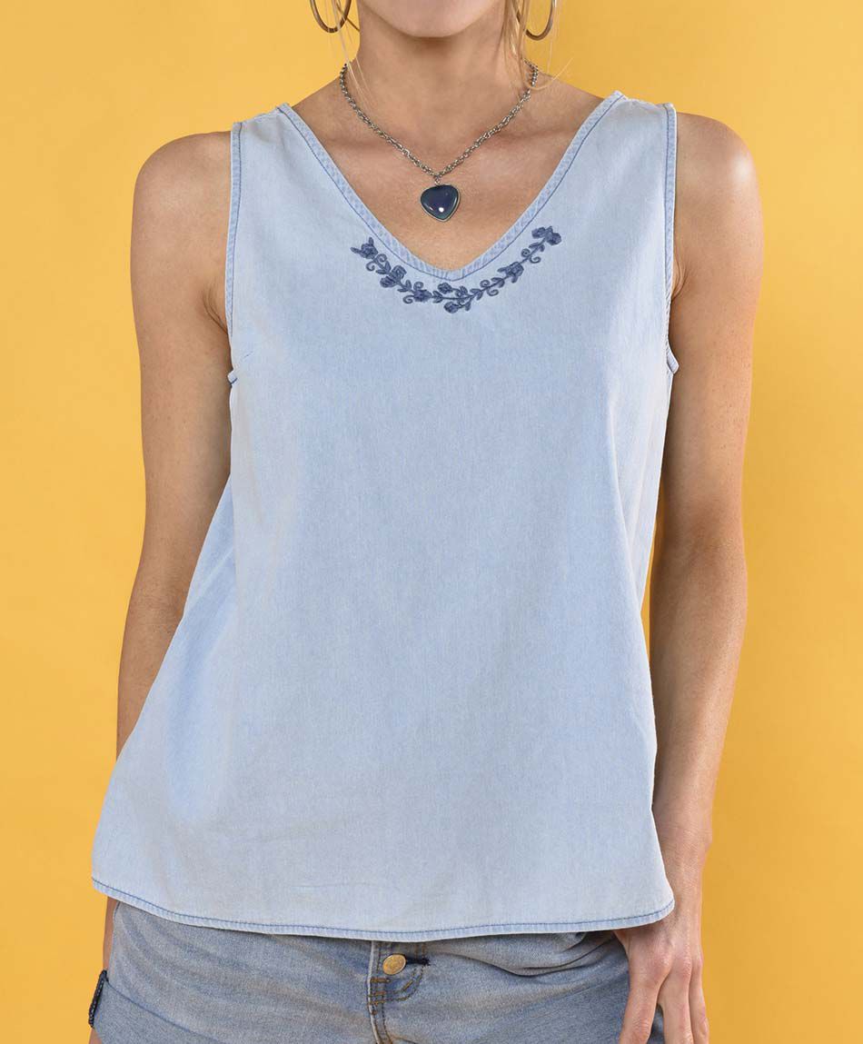 Blusa sin mangas