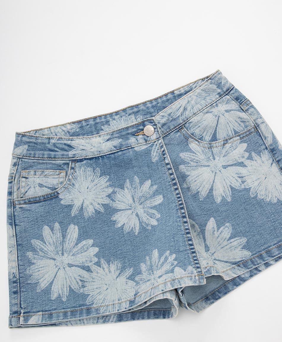 Short ni&ntilde;a falda flores
