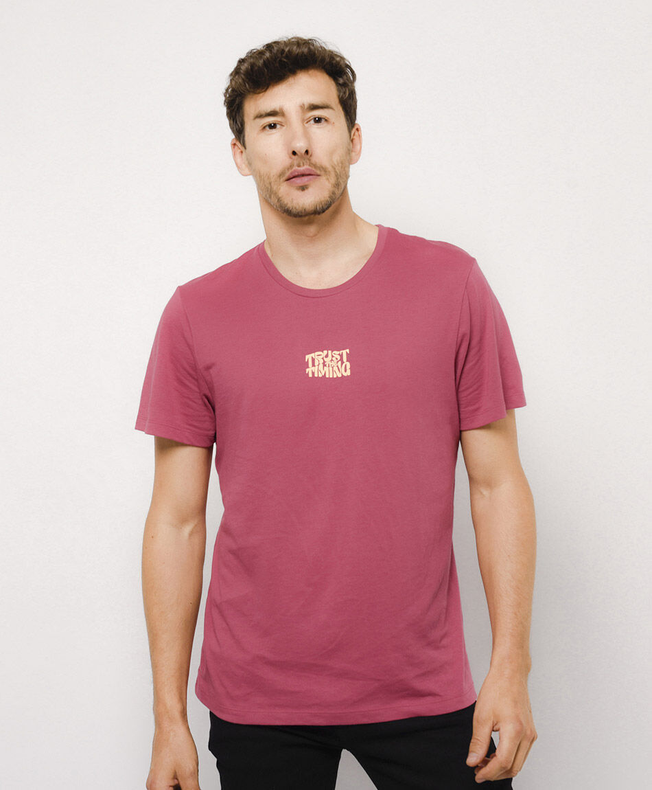 Polera hombre doble estampado timing