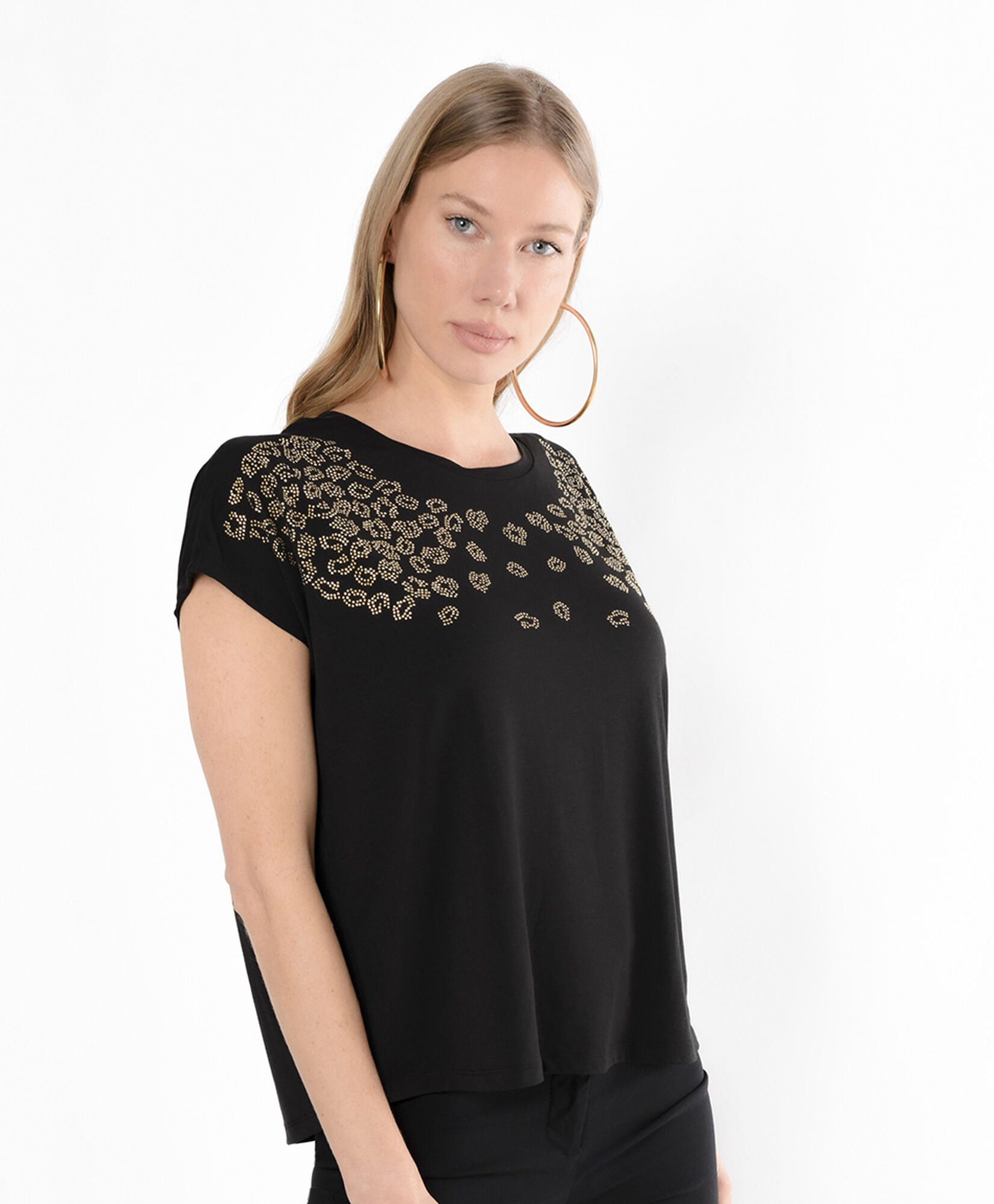 Polera mujer animal print brillos Polera mujer animal print brillos