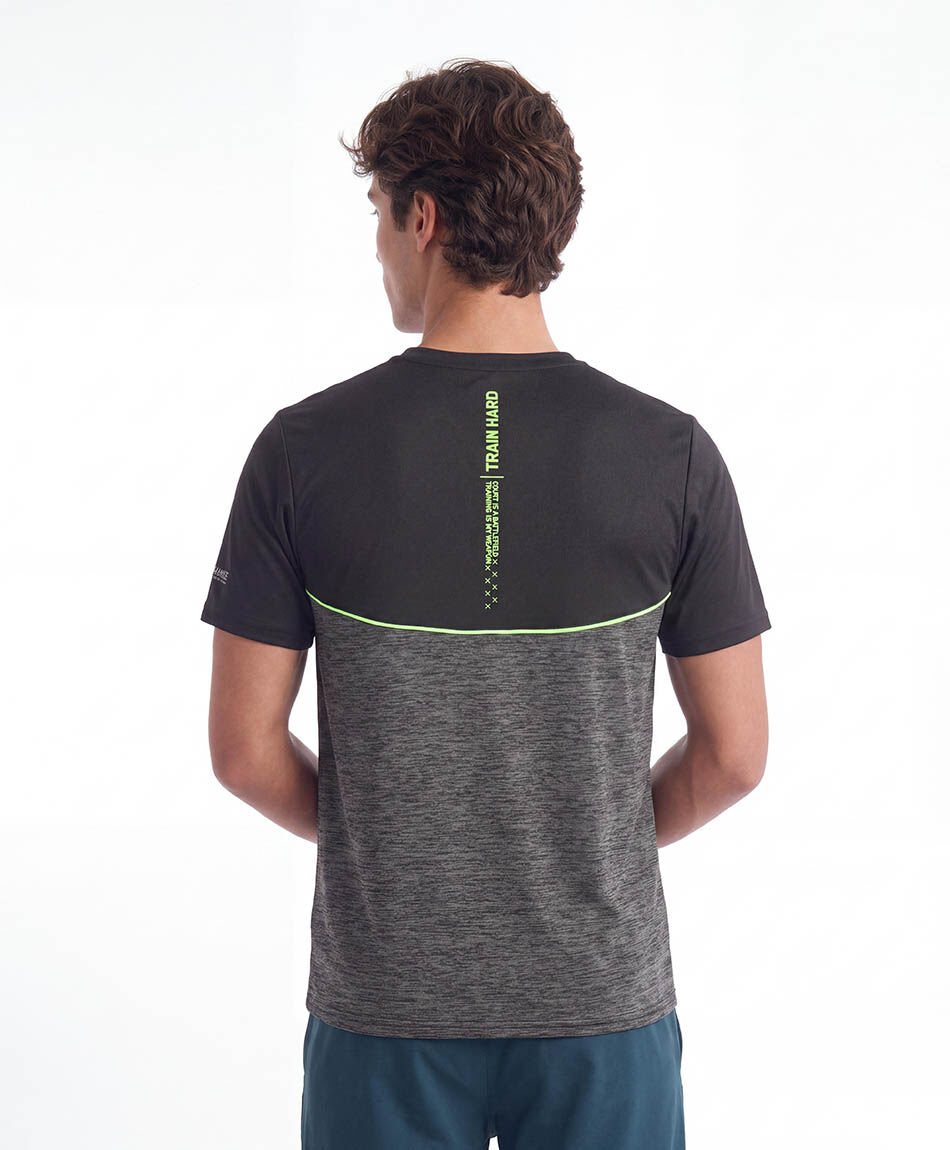 Polera deportiva hombre melange gris