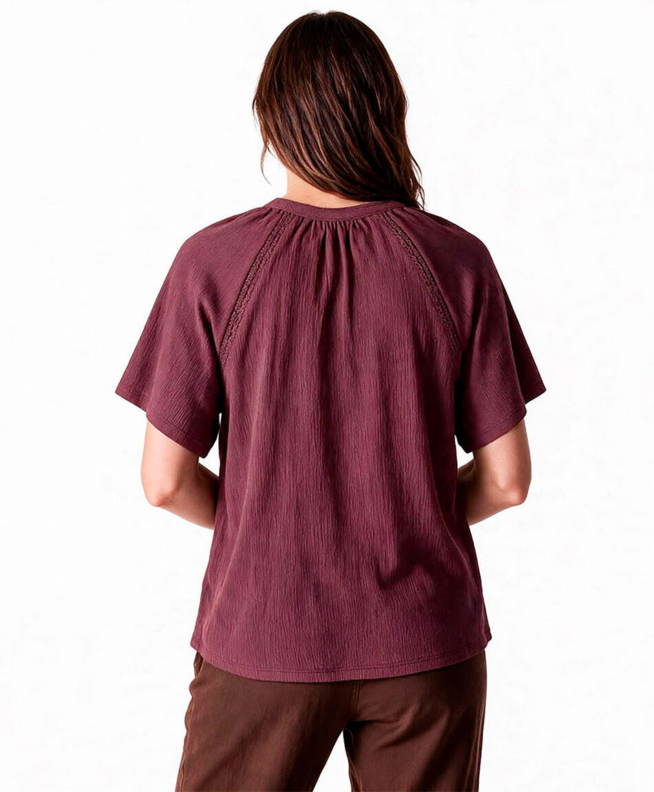 Polera mujer mao encajes