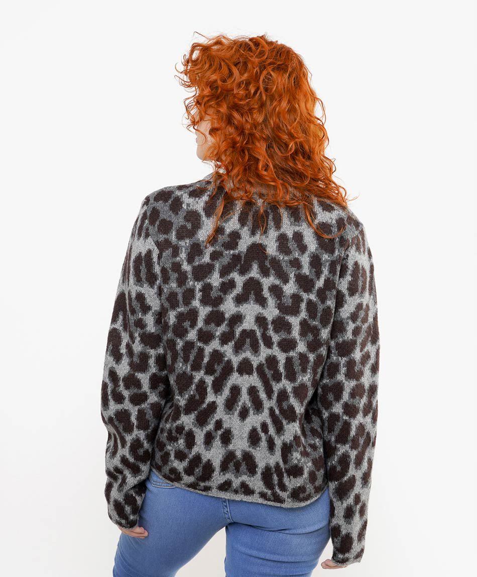 Sweater mujer tejido animal print