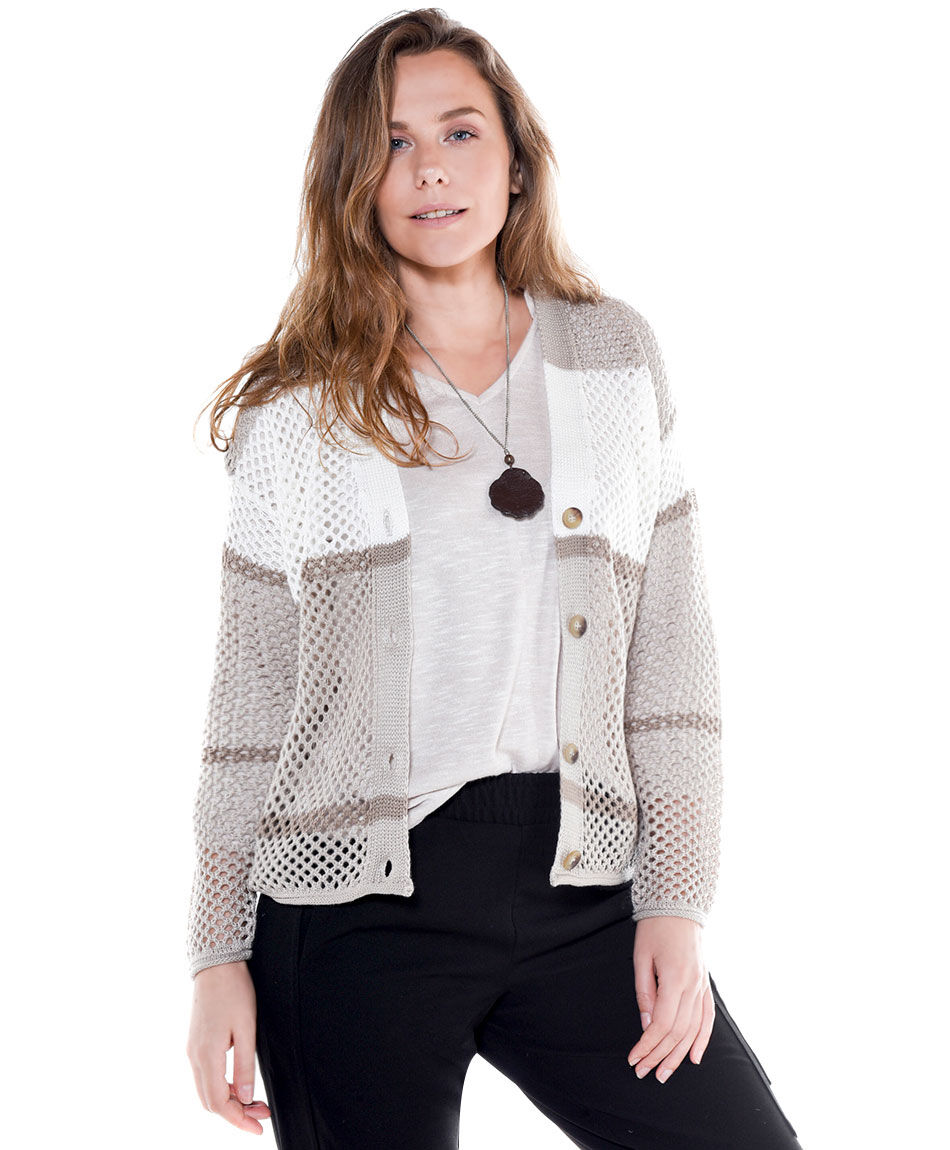Cardigan calado