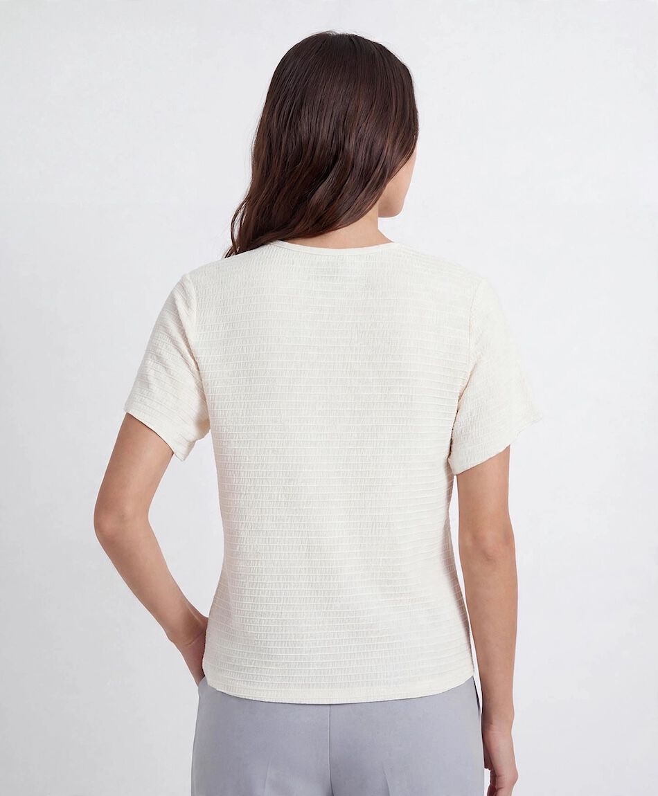 Polera mujer texturizada