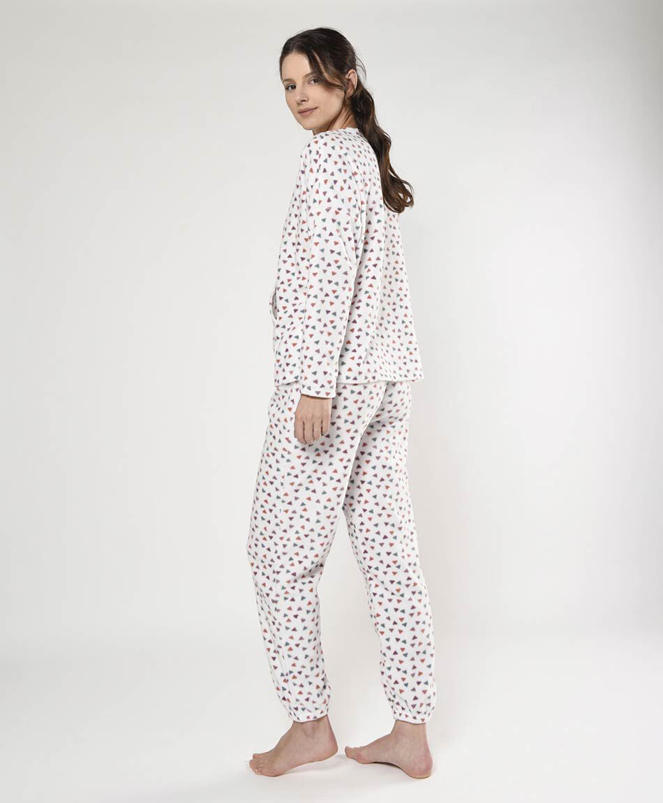 Pijama mujer polar tri&aacute;ngulos 2 piezas