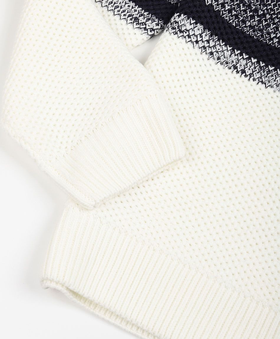 Sweater hombre smock navy white